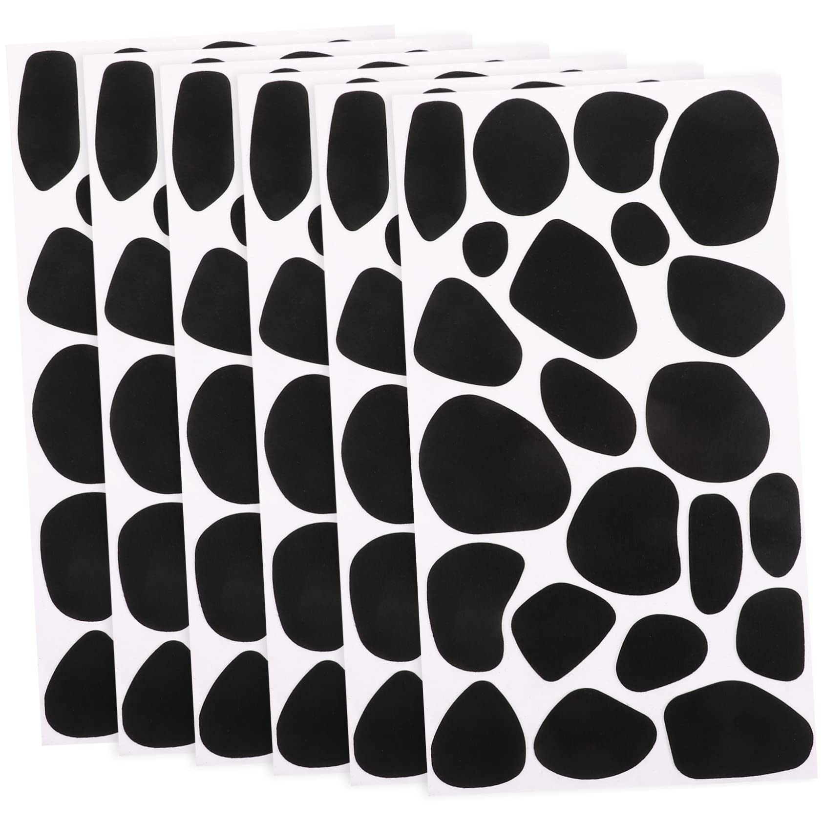 SHINEOFI 6hojas Pegatinas De Fieltro Estampado De Vaca Para Ropa Niño y Niña Círculos Adhesivos Duraderos Para Manualidades Accesorios Creativos Diy Para Festivales y Decoración