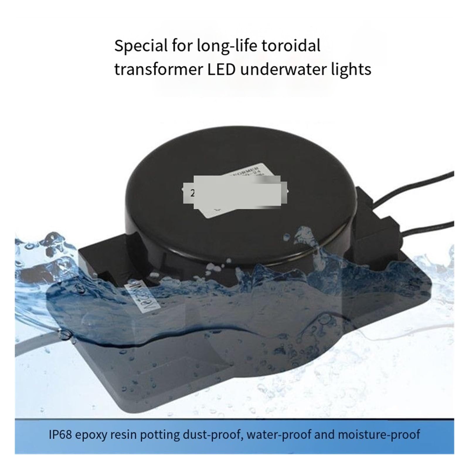 wasserdichter unterwasser transformator Wasserdichtes Unterwasser-Netzteil, Ringkerntransformator, Wechselstrom, 220 U/min, 12 V, 24, 500 W, hohe Effizienz und Energieeinsparung, einphasig