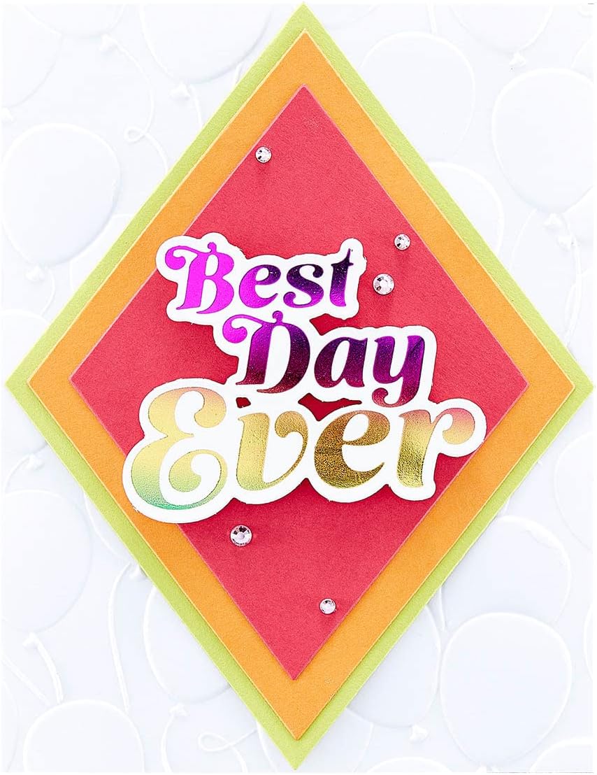 Spellbinders Glimmering Best Day Hot Foil Plate, Metal