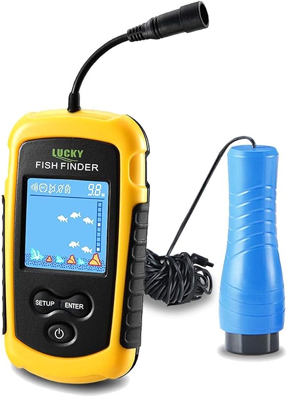 LUCKY-Localizador de peces portátil pequeño, Sonar para Kayak, buscadores de peces de mano, pesca en hielo, buscador de profundidad moldeable, barco, regalos de pescador