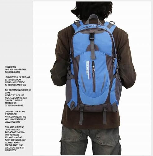 Miniatura 3 de Mochila de senderismo de 35 L, impermeable, ligera, mochila de senderismo al aire libre, mochilas de viaje para hombres y mujeres, Rojo -, Mochilas