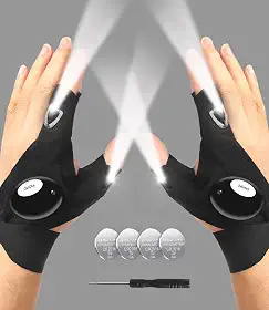 Luvas de lanterna de LED, presentes para homens, pai, namorado, dispositivo legal luzes de mãos livres para acampamento e reparação de pesca