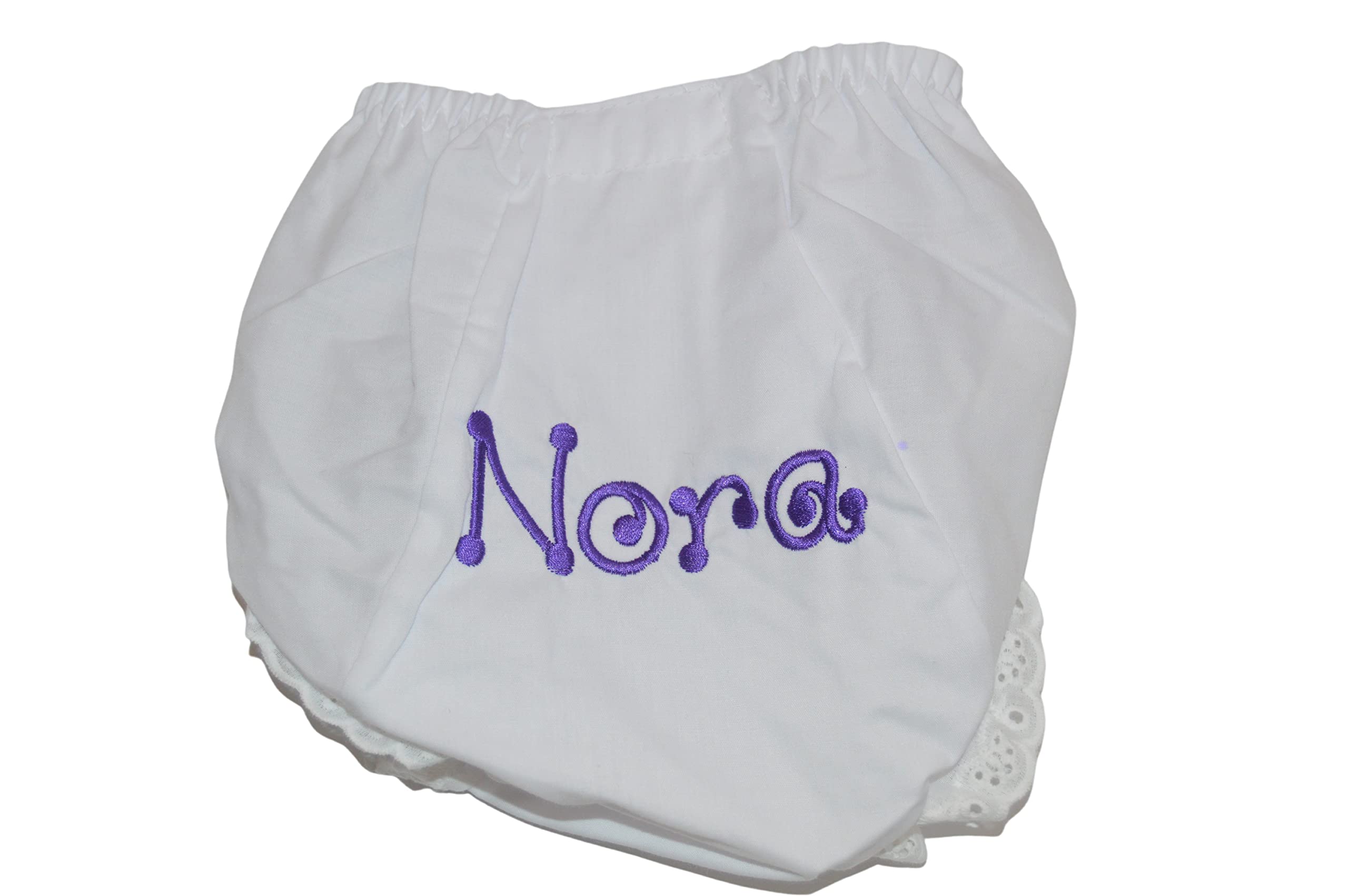 Personalized Baby Bloomers, Baby Diaper Cover with embroidered name, Dot Font Bloomers
