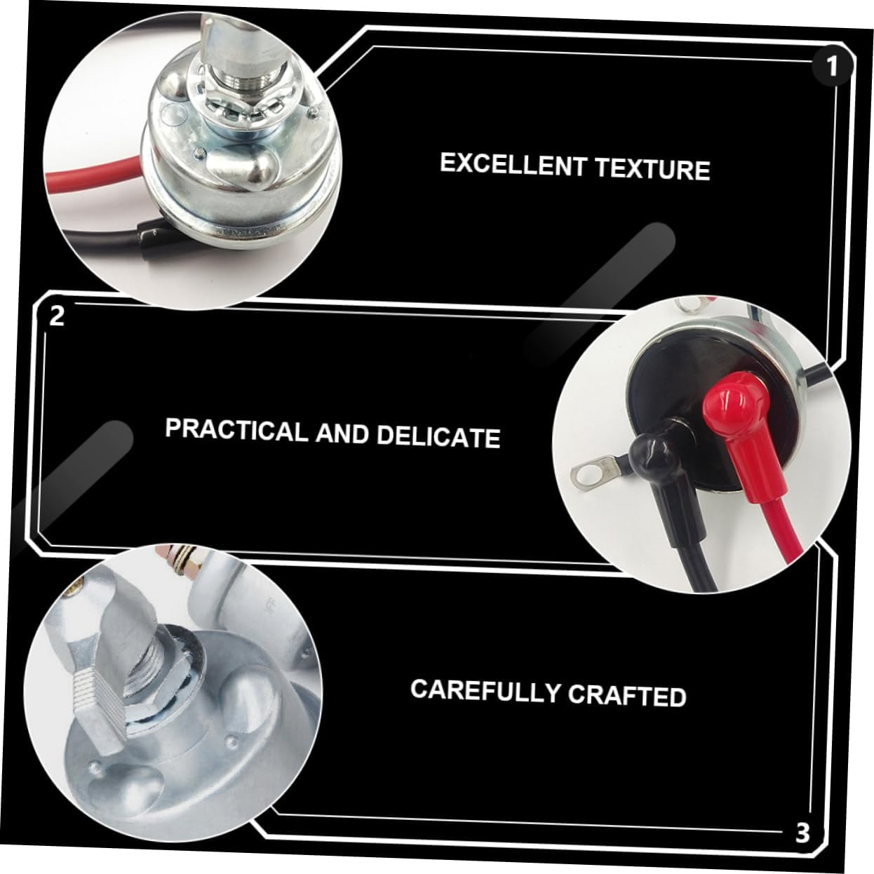 Mikinona Car Battery Cut off Switch Knob Power Disconnect for Vehicles Yachts Trucks