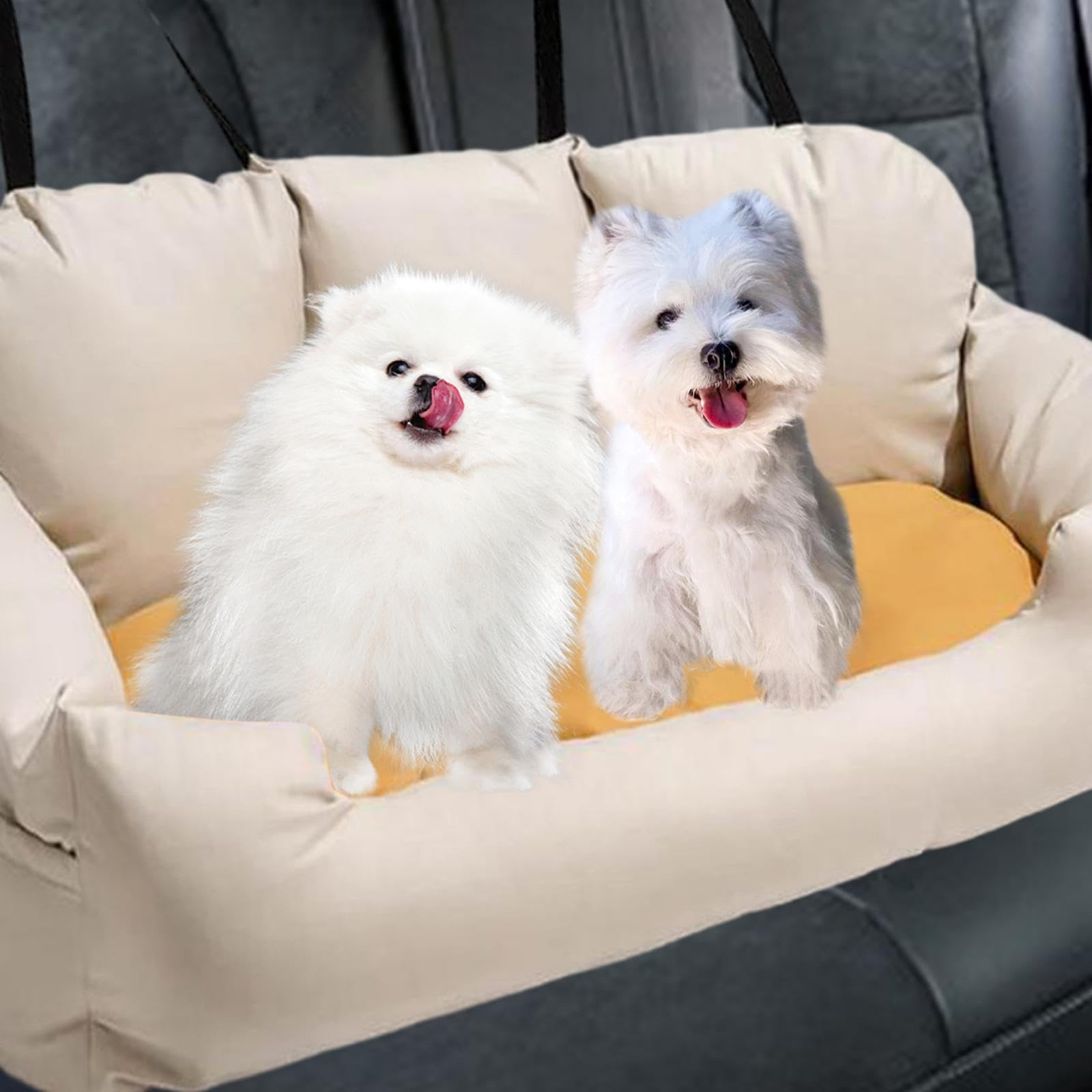 Asiento Elevador para Mascotas, Asiento de Coche para Perros, Cama Suave Antideslizante para Perros, Grande, para Perros, Gatitos,