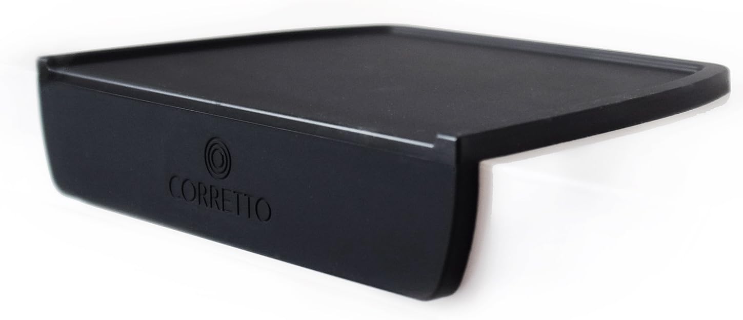 Corretto Espresso Tamping Mat - Luxury High-Grip and Food-Safe Black Silicone Corner Tamper and Packing Mat to Protect Your Worktop