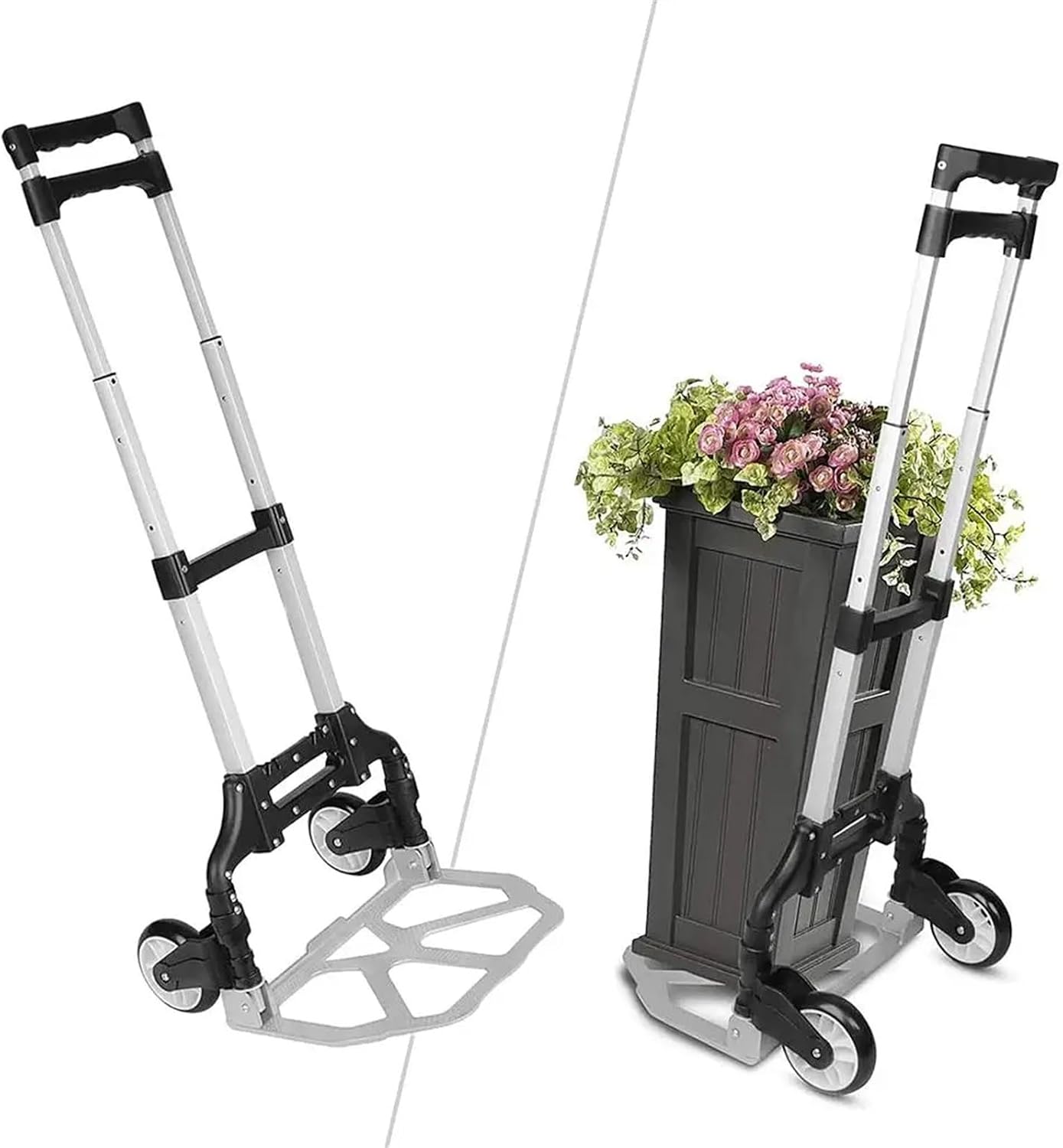 Portable Folding Cart - Lightweight Hand Truck for Luggage, Travel, and Home Use - Versatile Trolley for Easy Transport and Storage