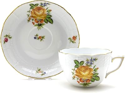 ＨＥＲＥＮＤ(ヘレンド) PBR-3(薔薇の小さな花束・イエロー) (00730)ティー・コーヒー兼用カップ＆ソーサー(220cc) (並行輸入品)