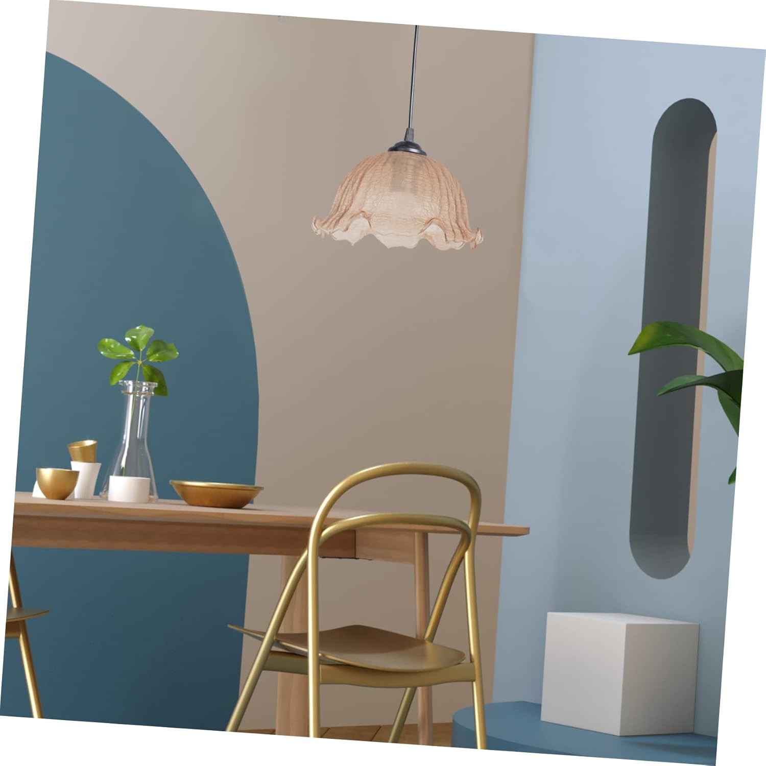 jojofuny Glass Lamp Shade Replacement Vintage Crackle Design for Home Decor Suitable for Living Room Dining Room Lighting Elegant and Decorative Lighting