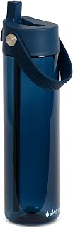 Elemental Splash 26oz Tritan Plastic Reusable Water Bottle w/Straw & Strap