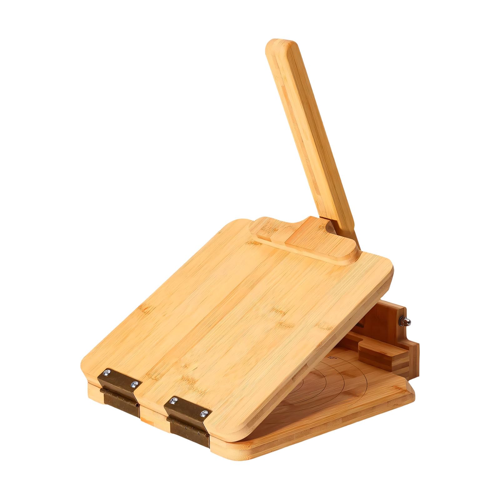 Uqezagpa Artisanal Wood Dough Press for Homemade Crepes with Metal Joint Electric Wrap Press
