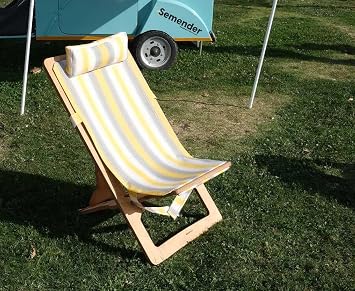 Semender Outdoor Ayarlanabilir Kamp  ezlongu Sar   izgili
