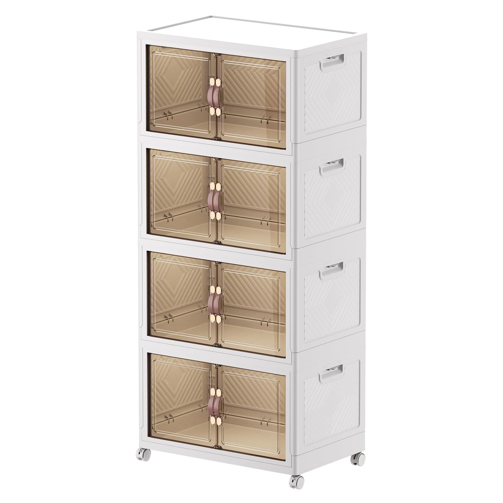 GAOXIAO Organizador de Almacenamiento de Cajones de Plástico, Cajonera Plastico Organizador Grandes, Torre de Almacenamiento con Ruedas para Oficina Hogar y Organización Width 45cm 2layer