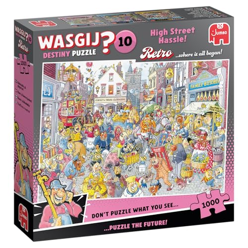 Wasgij Retro Destiny 10 - Ärger auf der Hauptstraße – Anspruchsvolles, kniffliges 1000-Teile-Puzzle für Erwachsene – 100% Recycelter Karton – Einzigartiges Weihnachts & Geburtstagsgeschenk – Jumbo