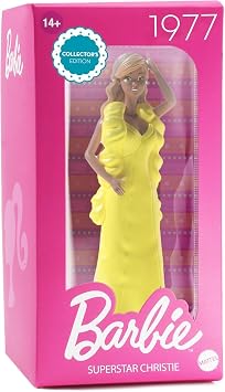 Barbie Collectible Figure 1977 Super Star Christie 6" with Stand
