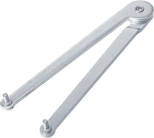 Spanner Wrench Adjustable Spanner Wrench Universal Pin Spanners Adjustable Angle Grinder Spanners Locknut Wrenchs for Round Nuts with Drilled Holes and Backing Pads on Angle Grinder (4mm)