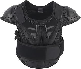 KIMISS Kids Chest Protector, Motorcycle Riding Armor Vest Comfortable Bicycle Cycling Chest Back Protection for Children Kids (L)