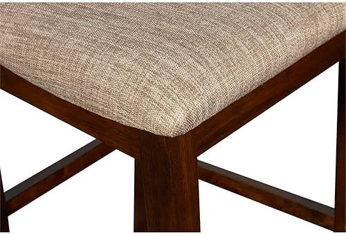 Miniatura 11 de New Classic Furniture Gia - Juego redondo de 5 piezas de altura de mostrador con 1 mesa de comedor y 4 sillas, 42 pulgadas, color cereza