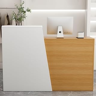 Moderna caja registradora en forma de L con cajón con cerradura para salón de belleza y supermercado, color marrón