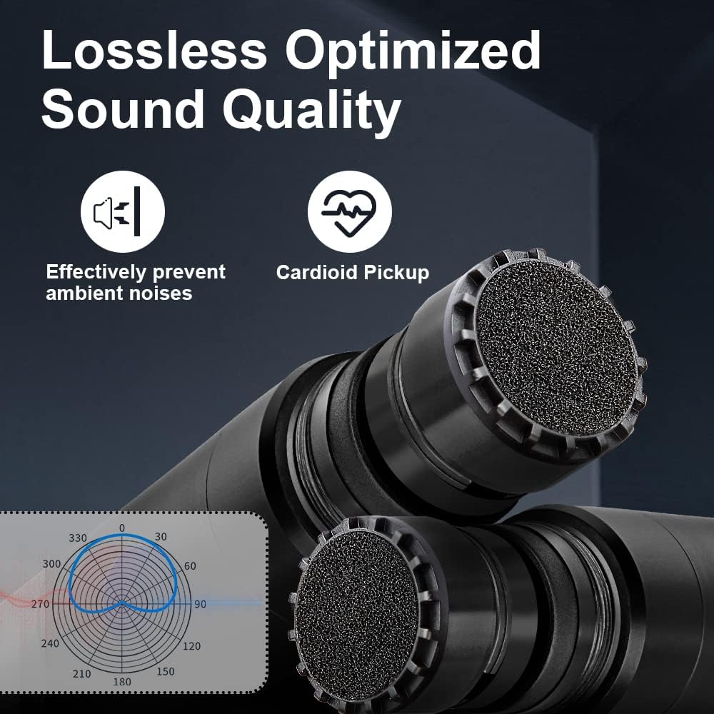 Depusheng R4 Karaoke Wireless Microphones Professional 4 Channels Handheld Wireless Microphone System Metal Dynamic Mic for Karaoke Singing, House Party, Church, Performance - Image 3