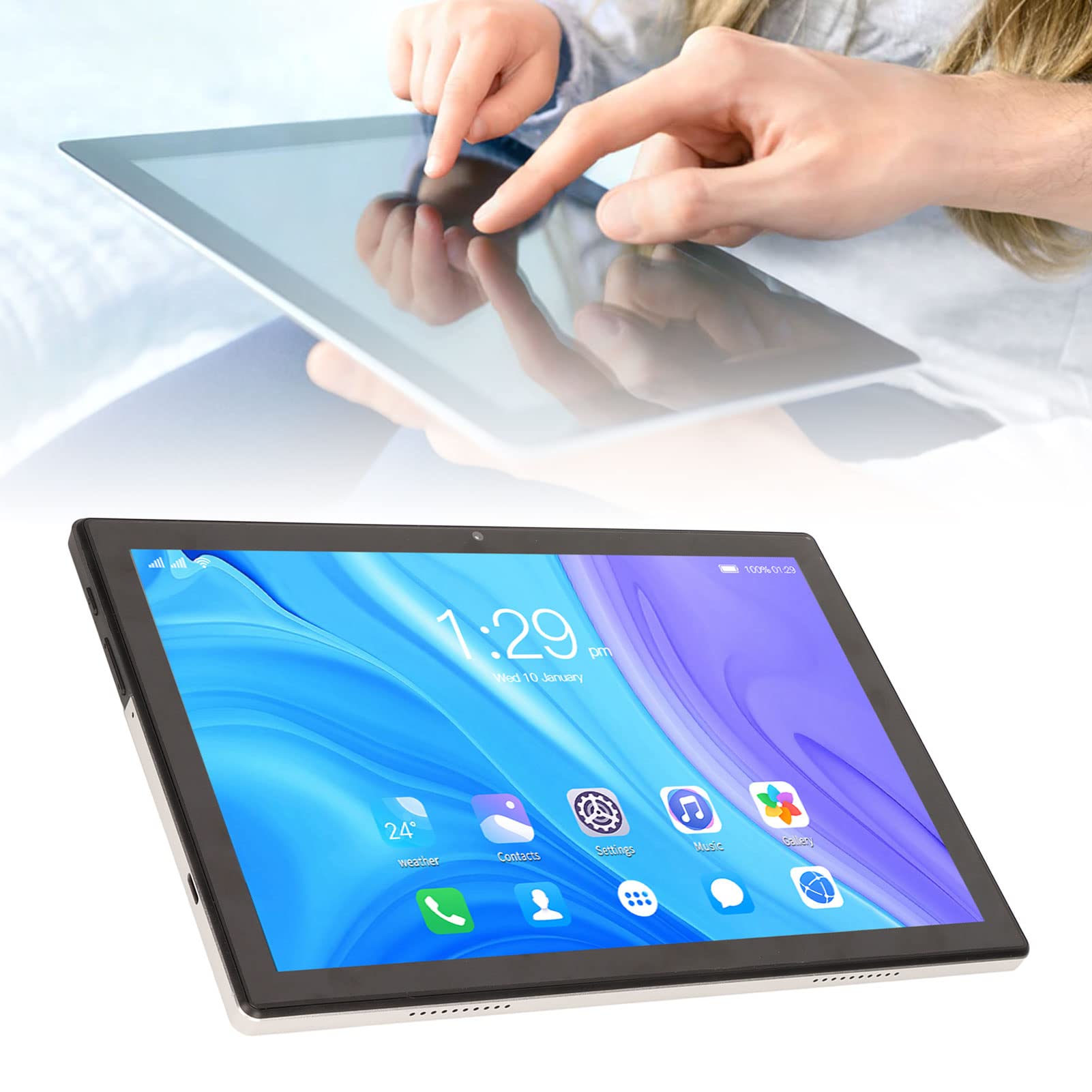 Amazon.co.jp: 10インチタブレット、6G RAM 128G ROMシルバーグレー4G
