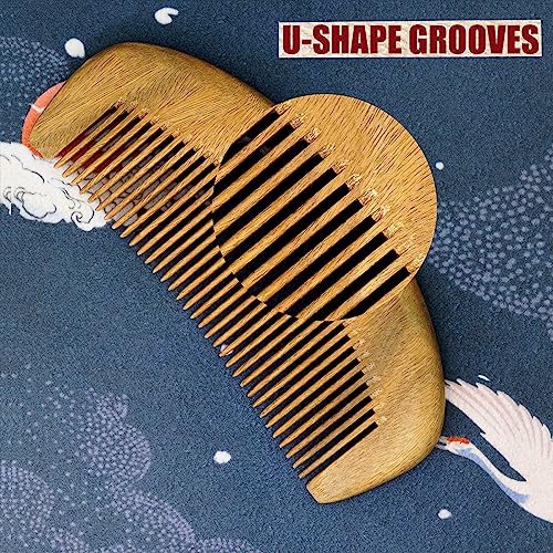 Moreinday Wood Comb With Fine Tooth Sandalwood Comb Small Pocket Wooden Comb For Men Women #TOP2