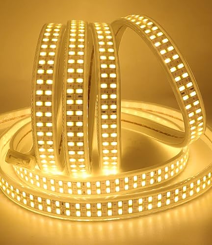 Miniatura 10 de SUYOOULIN Tira de luces LED, 50 pies49.2 ft, súper brillante, 105000 lm, 5730, 240 LEDsm, tira de luces flexibles LED, alto voltaje AC110V-130V