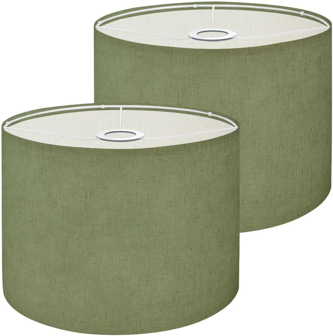 Lampshades Lamp Shades set of 2 Khaki Green Olive Grunge Texture Vignette Matte Dirty Lamp Shades for Table Lamps Floor Lamps Pendant Light Shade Drum Lampshades Boho Light Cover