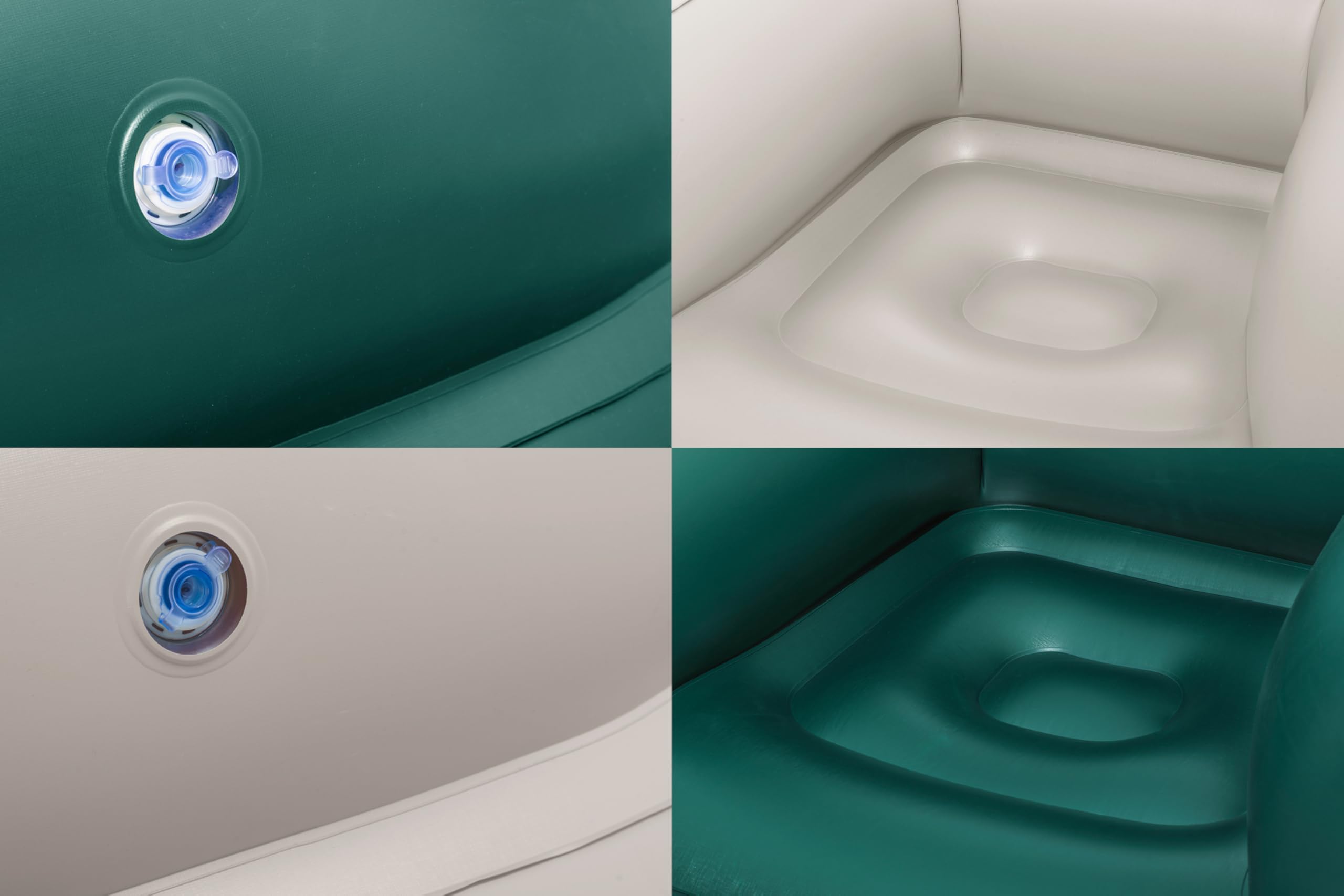 Bestway Fauteuil conflable Comfi Cube - 107 cm x 99 cm x 80 cm - Vert - Gris