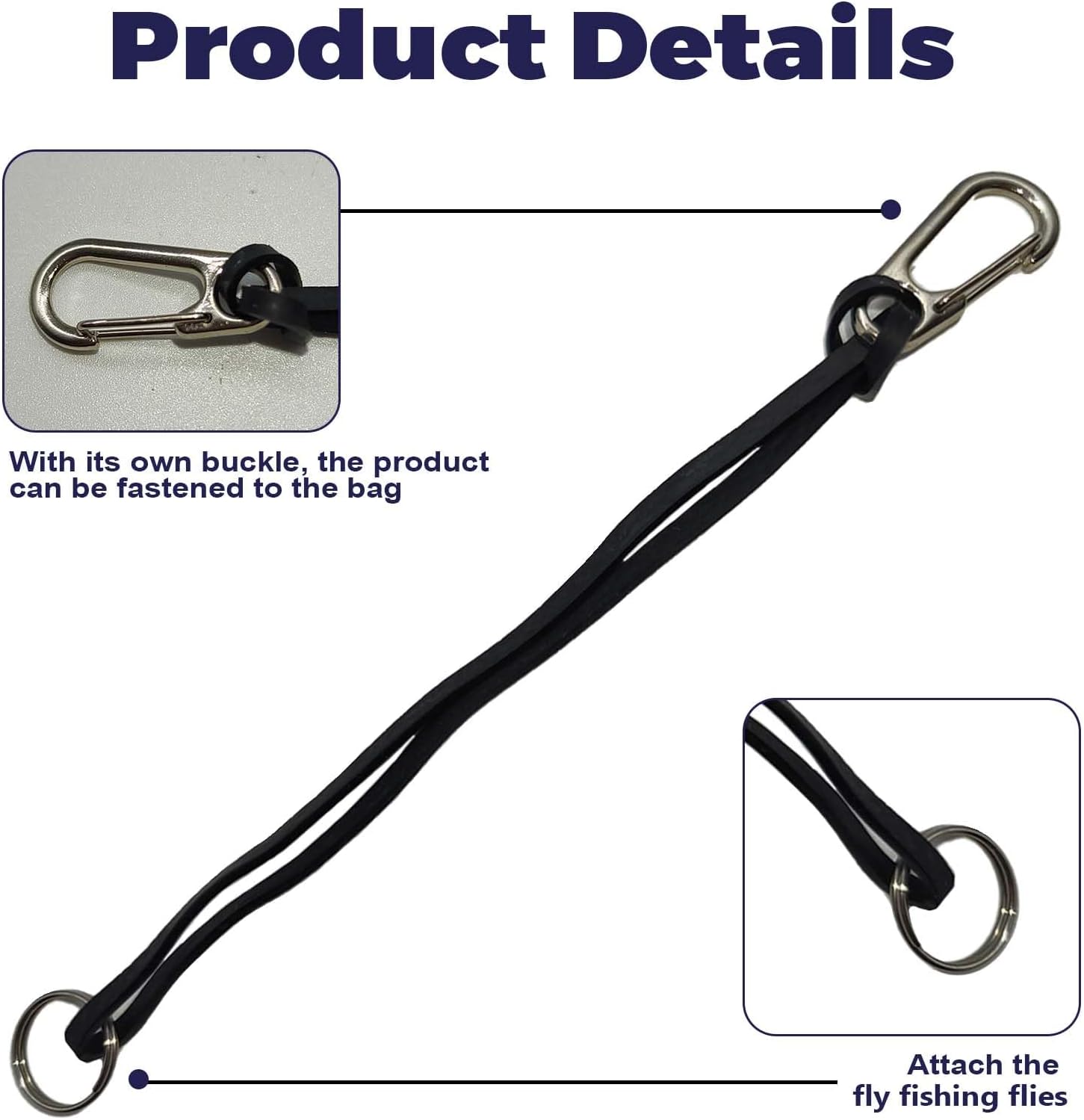 6 Pack Fly Dryer Tools,Rubber Band Drying Tools Attachable to Backpack,Fly Fishing Accessories for Fishermen image 3