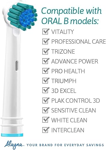 Miniatura 2 de Cabezales de cepillo de repuesto compatibles con cabezales de cepillo de dientes eléctricos Oral b- Sensitive Gum Care - Paquete de 4 cepillos