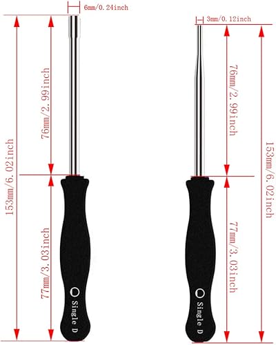 Miniatura 6 de Herramientas de destornillador de ajuste de carburador + kit de agujas de cepillo de limpieza para carburador común de 2 ciclos de carburador de