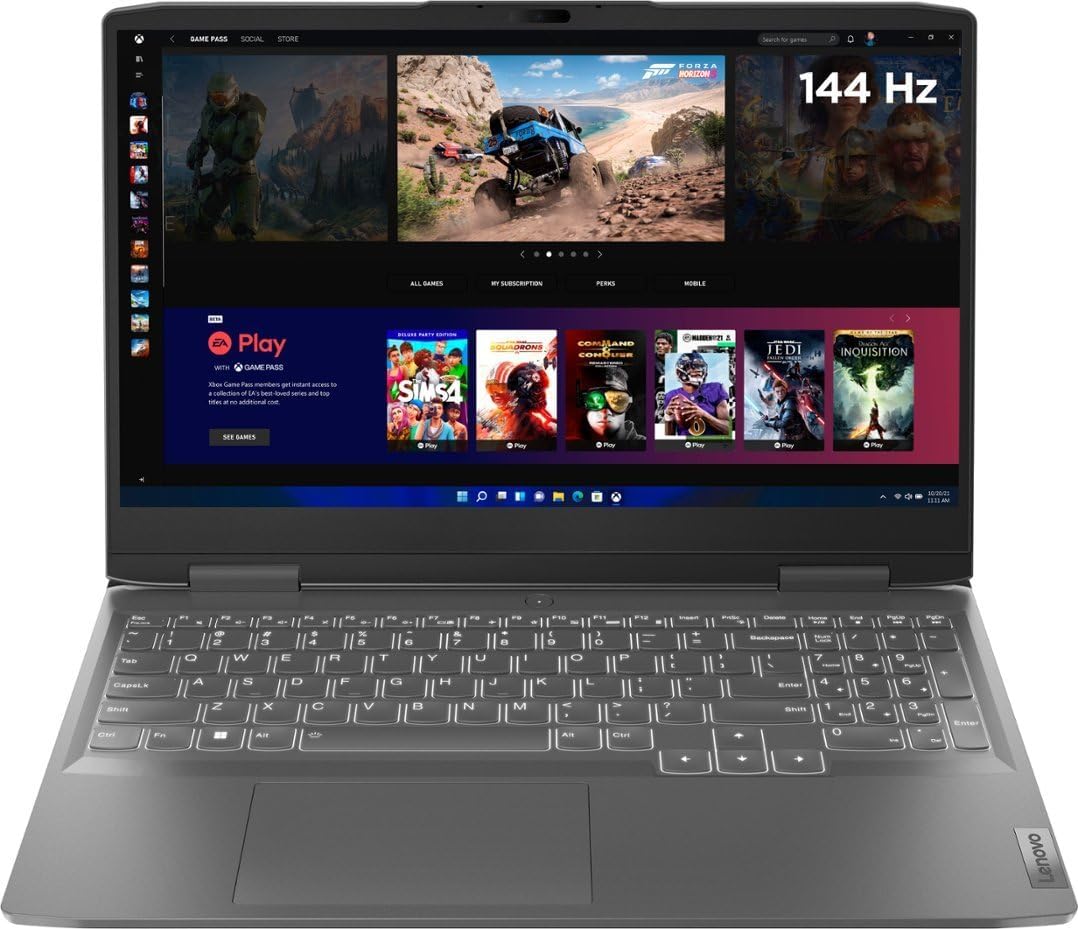 LenovoLOQ 15.6" Gaming Laptop, FHD(1920 x 1080) 144 Hz IPS, Intel Core i5-13420H, 32GB RAM 1TB Storage, NVIDIA GeForce RTX 3050, Backlit KB, Wi-Fi 6E, Win11, Storm Grey, TECL Bundle