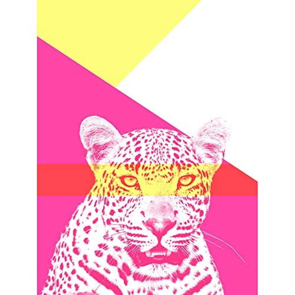 Wee Blue Coo Bold Animals Pink Leopard Unframed Art Print Poster Wall Decor 12x16 inch