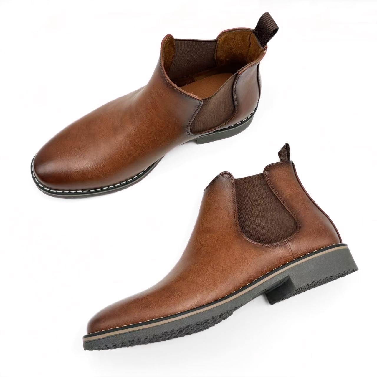 Finishing & Sewing Bottines Chelsea pour homme, Smart Casual à enfiler