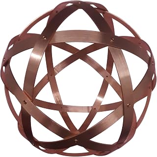 Genesa Pentasphere Brass, 32cm in diameter, with 15mm wide and 2mm thick bands, fastened with brass blind nuts.