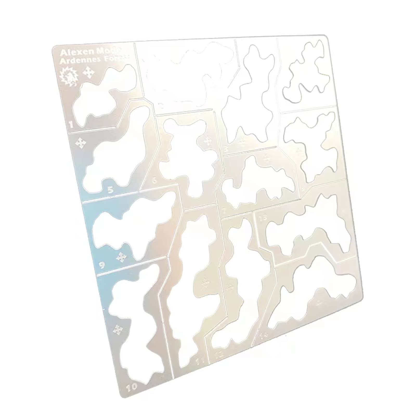 Amazon | 1/35 1/100 ステンレス製 森林迷彩 ステンシル テンプレート