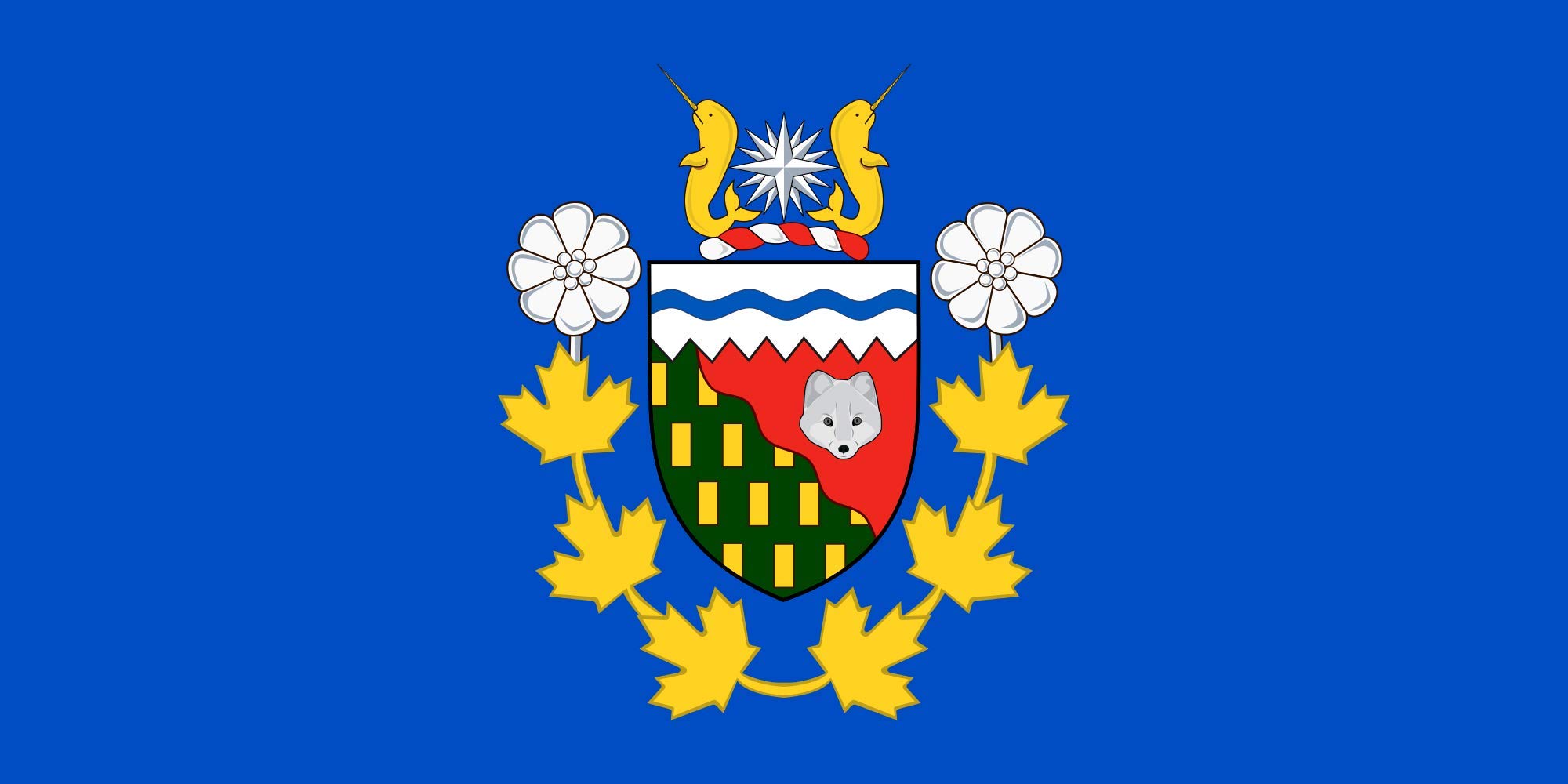 Drapeau XL Commissioner of the Northwest Territories grand format résistant