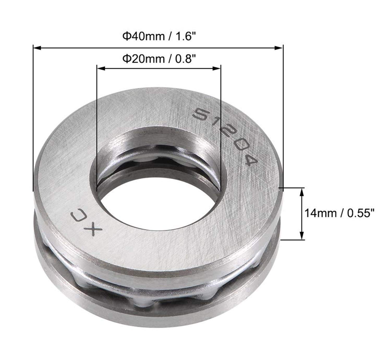 Carbon Steel Thrust Ball Bearings - 20mm -3