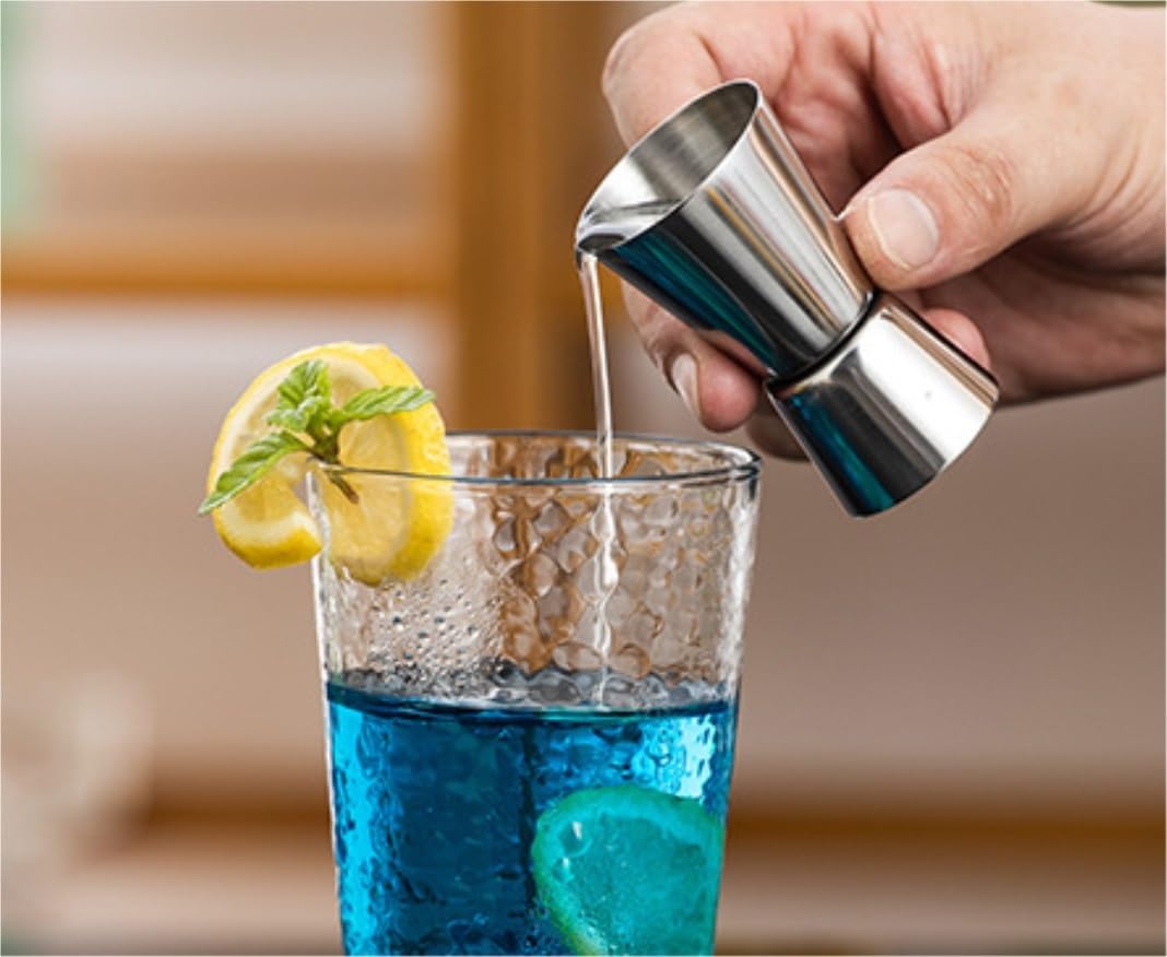Juego de Cocktail Shaker Kit Mezclador De Coctelera De Acero Inoxidable, Barman De Bar, Coctelera, Cuchara, Pinzas De Hielo, Juego De Herramientas Con Estante Para Vino Coctelera Profesional Herramien