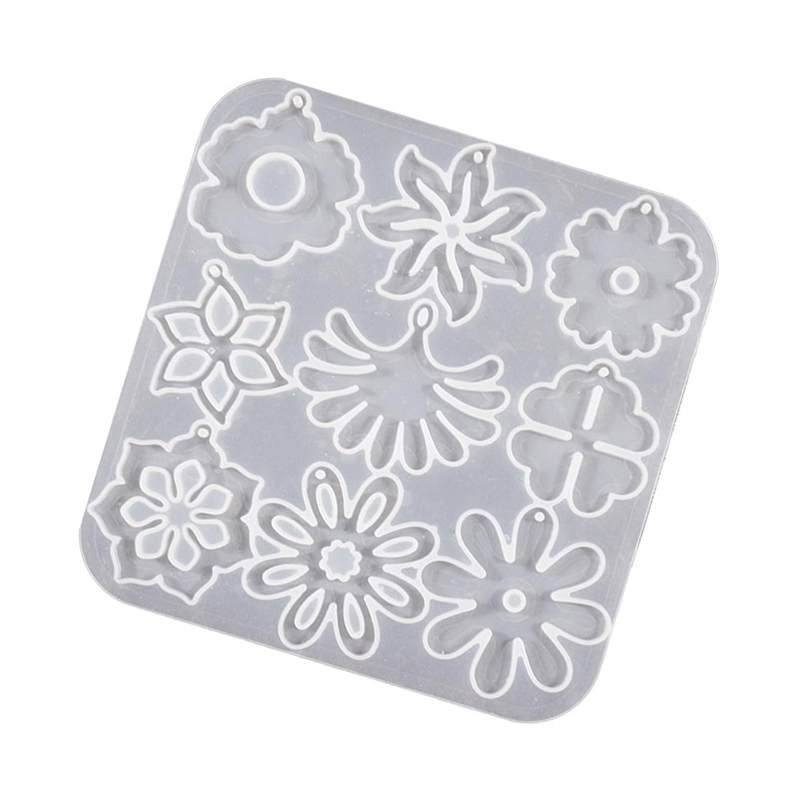 GTYLF Crystal Resin Silicone Molds Set with Rose Petal Flower Designs for Jewelry Crafting and Accessories Silicone Molds for Accessories