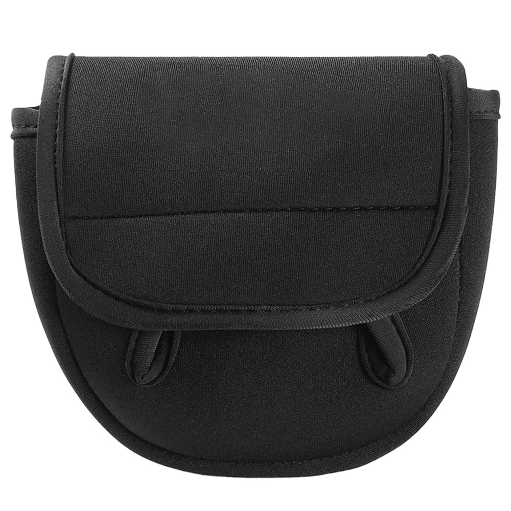BDKMMS Fishing Reel Cover, Waterproof Spinning Reel Case with Adhesive Closure, Portable Reels Sleeve for Outdoors Fishing