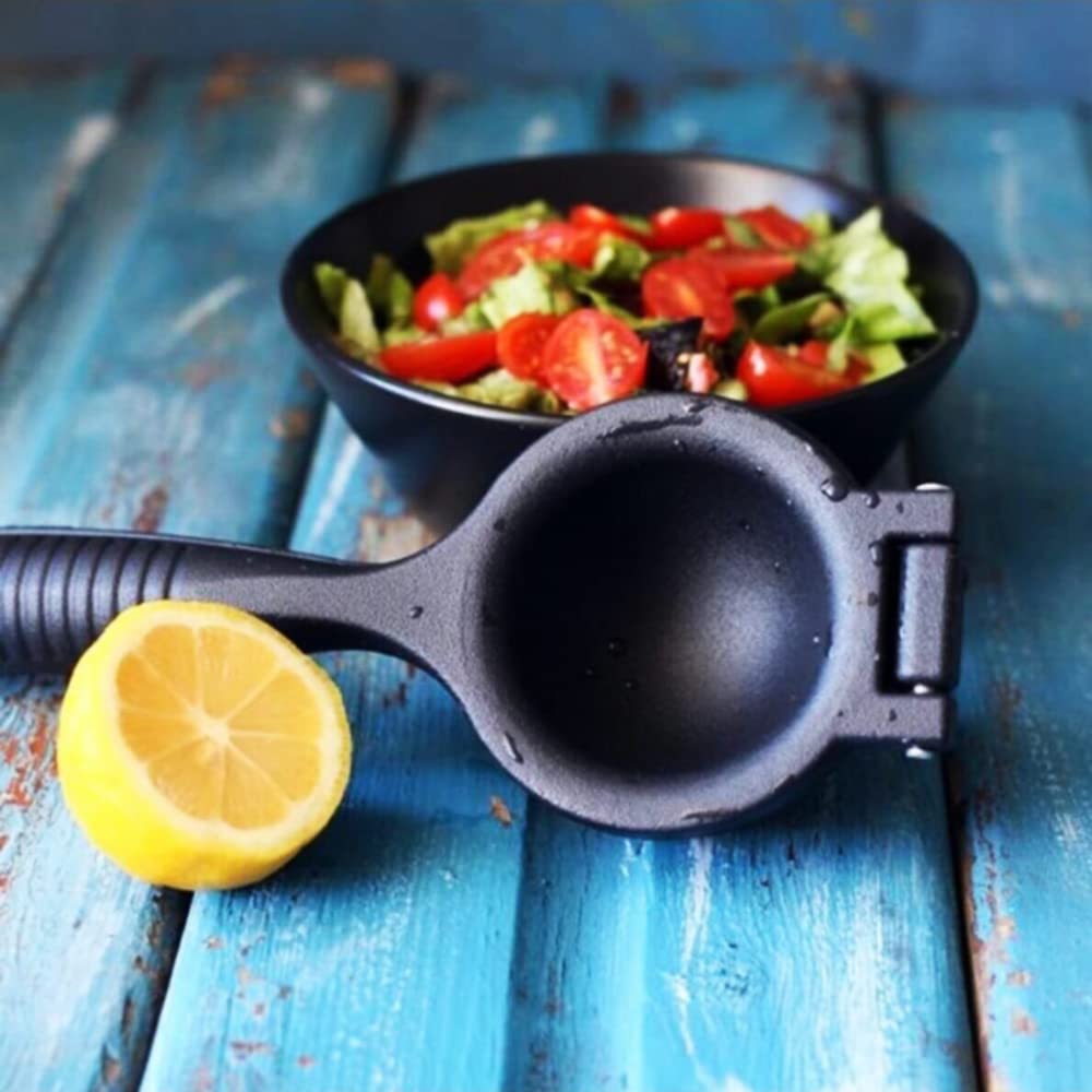 Deconox Döküm Limon Sıkacağı Limon Presi Büyük Boy 24 cm, Siyah Metal Limon Sıkacağı, Döküm Narenciye Sıkacağı (DÖKÜM LİMON SIKICI)