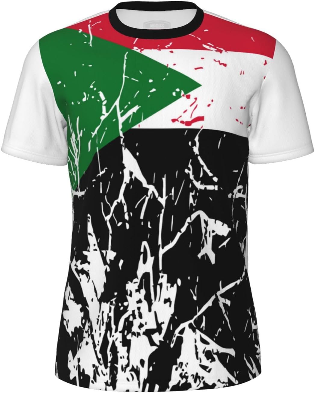 Sudan Flag Grain Sports Jersey Mesh T-Shirt 3D Print for Running Soccer Shirts