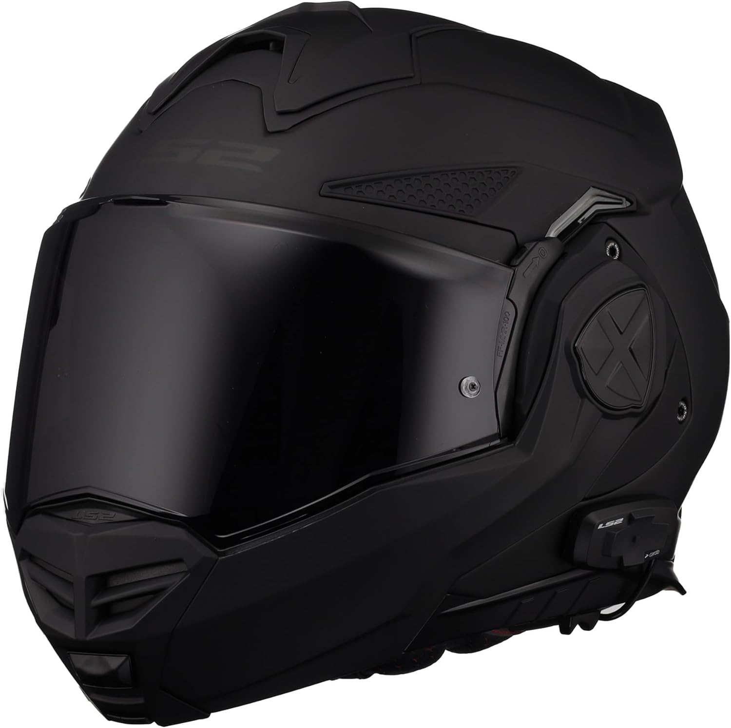 LS2 Helmets Advant X Modular Helmet with Integrated Cardo 4X Bluetooth