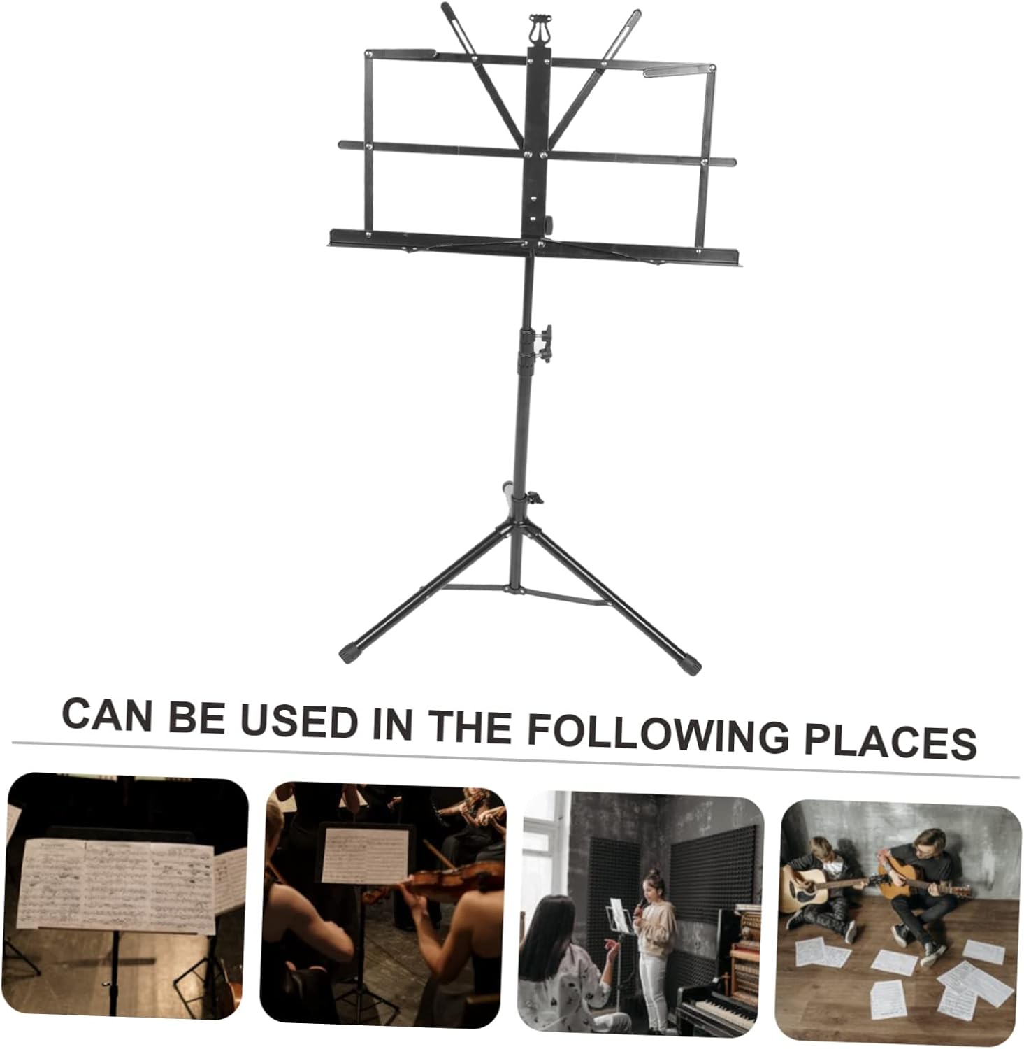 BESTonZON 1set Adjustable Music Score Stand Portable Professional Sheet Music Holder for Guitar Violin Guzheng Efficient Design for Comfort and Stability
