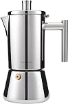 Easyworkz Diego Stovetop Espresso Maker 6Cup 300ml Stainless Steel Italian Coffee Machine Maker Induction Moka Pot