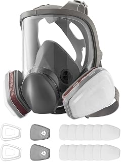 VEVOR Reusable Respirator Mask,Organic Vapor Gas Mask & Dust-proof Face Cover, for Painting, Polishing, Welding, Woodworking