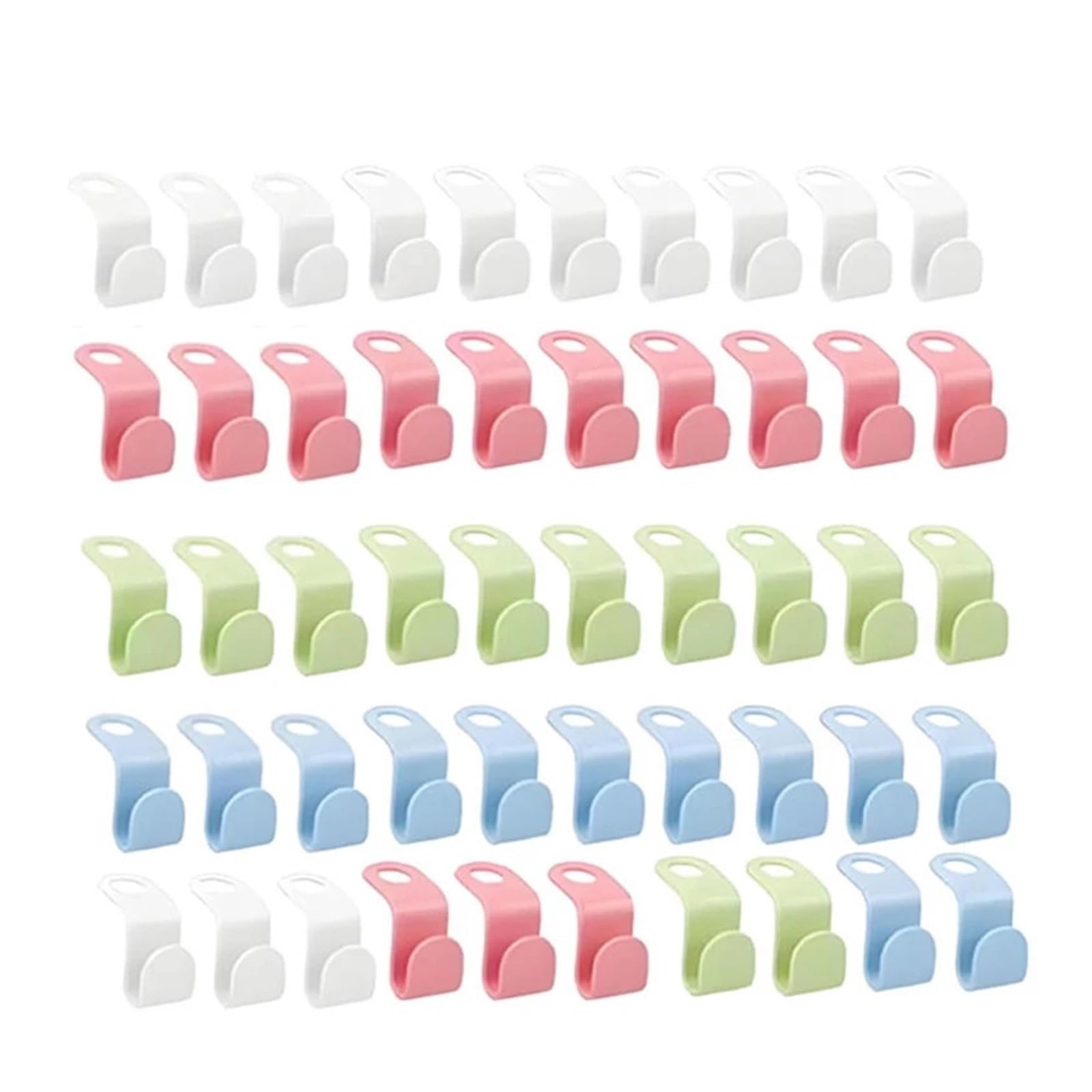 clothes hanger connector hooks 100PCS Clothes Hanger Connector Hooks Cascading Space Saver Wardrobe Coat Organizer Extendable Holder(White)