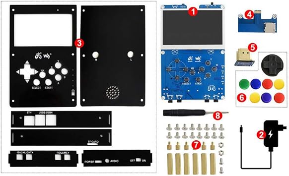 GamePi43 Accessories Pack Include Add-ons for Raspberry Pi to Build GamePi43 with 4.3inch IPS Display Integrates Battery Charge Circuitry